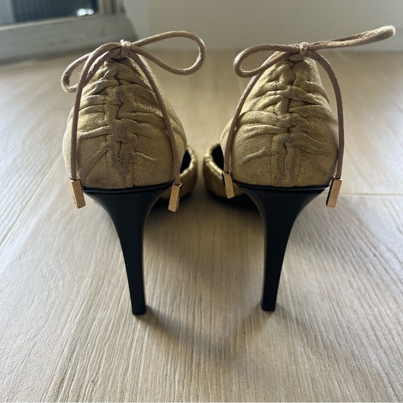 ORIGINAL GUCCI Gold Pointed Toe D’Orsay HeelSize 6 1/2 - Picture 6 of 13
